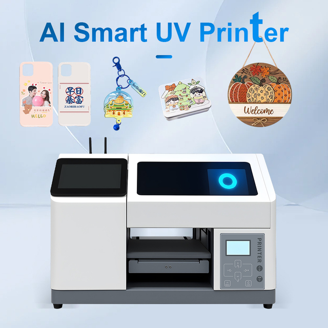 A5 Desktop Smart UV Printer for Phone Case WiFi Connected Touchscreen Mini Printing Machine Customized