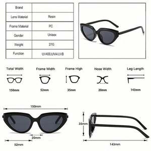 Gafas de Sol de Moda Vintage con Logotipo Personalizado, Tonos Azul Verde, Protección UV400, Color en Contraste, Estilo Ojo de Gato para Mujer - Product Image 5