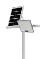 Projecteur LED solaire IP66 5054 SMD avec boîtier en acier galvanisé, télécommande, garantie 5 ans, lampe de chantier extérieure