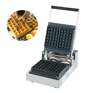 Commercial NON-Stick 2 Slices Square Mini Waffle Makers Fully Automatic Waffle Maker Machine