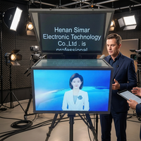 Harga Pabrik Teleprompter 27 Inci untuk Wawancara dan Konferensi, Kaca Tempered, Portabel, Kontrol APP, Kelas Komersial, Grosir
