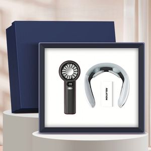 Enterprise Customized Handmade Electronic Gift Set with Fan + Neck Massage Device UV Printed Paper Logo & Color Available - Product Image 3