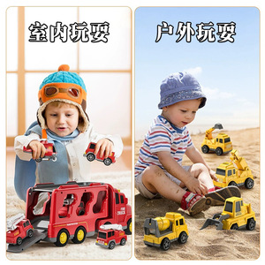 EPT Friction Power <b>Vehicle</b> 5-in-1 Friction Die Cast Car Model <b>Construction</b> Truck <b>Toys</b> Carrier Truck <b>Toys</b> - Product Image 4