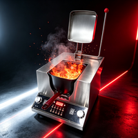 Équipement commercial de cuisine de l'acier inoxydable 220V 5000W de cuiseur de wok de style de grenade économiseur d'énergie