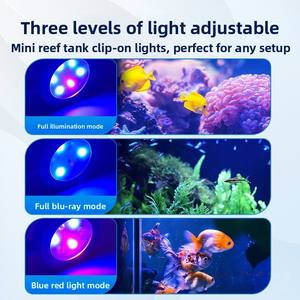 Lámpara LED Moderna para Acuario <span class=keywords><strong>M1</strong></span> <span class=keywords><strong>Pro</strong></span>, 3 Modos de Color, Temporizador, Cuello de Cisne Flexible, para Nano Acuarios, Arrecifes de Coral, Algas, Tanques de Agua Dulce, 6W - Product Image 4