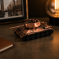 Modelo de Tanque de Simulación Retro Miniatura de Primera Calidad, Artesanía Metálica para Decoración de Escritorio en el Hogar, Compatible con OEM y ODM