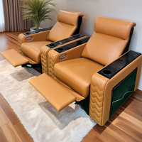 Luxus Modern Power Recliner Sofa Set Hochwertiger Leders essel mit Getränke halter für Home Living Room Mall Villa Keller