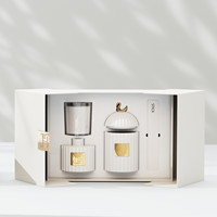 C & H Design personnalisé support en céramique marque privée décor à la maison diffuseur de roseaux ensemble de pots de bougie