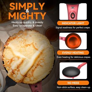 <span class=keywords><strong>Crepera</strong></span> Eléctrica Antiadherente Automática Personalizable, Ahorradora de Energía, Accesorio de Cocina Diaria <span class=keywords><strong>para</strong></span> el Desayuno en Casa - Product Image 5