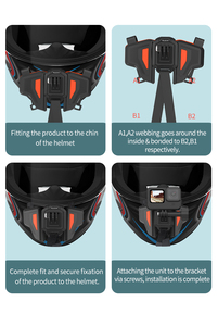 HOSHI-Correa de montaje para casco de motocicleta, montaje de barbilla frontal plegable para <span class=keywords><strong>GoPro</strong></span> Hero 9 8 <span class=keywords><strong>7</strong></span> 6 5 Osmo Insta360, accesorios - Product Image 5