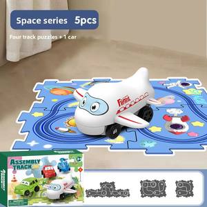 צבע התשבץ חד-פעמי רכב חשמלי הזזה רכבת הזזה לילדים לילדים בני 3 ומעלה עשויים פלסטיק - Product Image 6