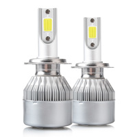 Ampoules de phare LED C6 H1 H3, feux de voiture LED H7, H4 880 H11 HB3 9005 HB4 9006 H13 6000K 72W 12V 7200LM, phares automobiles