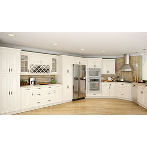 ตู้ครัวไม้เนื้อแข็งสีขาวเฟอร์นิเจอร์ห้องครัวทันสมัย - Product Image 2