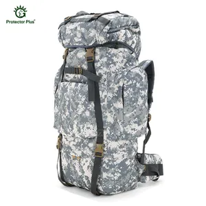 Protector Plus Customized Nylon Waterproof Trekking Hunting Bag Tactical Molle 65l 75l Camouflage Hunting Backpack with Frame