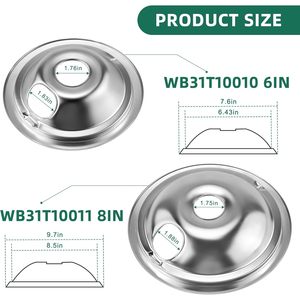 2ชุด WB31T10010(6 ") WB31T10011(8") MP15YA(6 ") MP21YA(8") ถาดรองน้ำหยด/เตาเตาเตาไฟฟ้า - Product Image 2