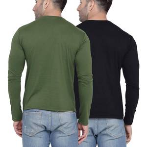 Versatile Full Sleeve Knitted <b>T</b>-<b>Shirt</b> for <b>Men</b> Custom Print 100% Cotton Breathable Quick Dry Eco-Friendly Casual Everyday Wear - Product Image 6