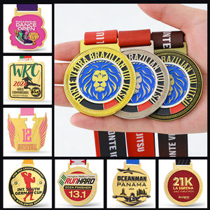 Medaglia Personalizzata dal Produttore Oro Argento per Finisher Medaglia per Maratona 5K / 10K Corsa Ciclismo Atletica Leggera Medaglie Karate Sport Medaglia in Metallo - Product Image 5