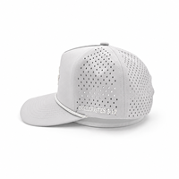 Gorra de Golf al por Mayor, 5 Paneles, con Perforaciones Cortadas con Láser, de Secado Rápido, Transpirable, con Diseño de Logotipo Personalizado, para Exteriores