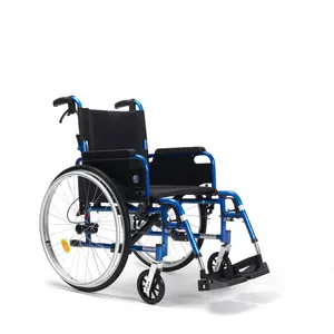 간편한 이송 및 보관을 위한 X2-24 합금 휠체어 재활 치료 용품 경제적인 스틸 수동 휠체어