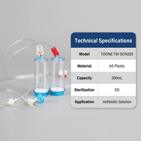 Recipiente de Prueba de Esternocidricidad Desechable TW-DCN220 con Membrana MCE/N66, Sistema Cerrado para Filtración de Líquidos Farmacéuticos y de Laboratorio