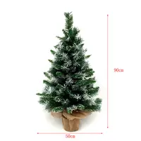 60 см 90 см Искусственная елка с сосновой конусой и красной ягодой Мини Зеленая Рождественская елка из ПВХ