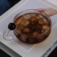 Tasse à café élégante en verre borosilicaté gris haute température verres à thé de grande capacité pour un usage domestique Type de verre transparent