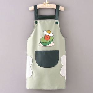 New Fashionable Simple Sleeveless Kitchen Barbecue Cleaning PVC <b>Apron</b> Sustainable <b>Waterproof</b> Oil-Proof Cute Household Cooking - Product Image 2