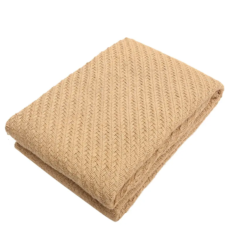 Estofamento de sapatos/bolsa com estampa de espinha de peixe tecido tecido jacquard engrossar pano de serapilheira de juta Hessian com acabamento escovado