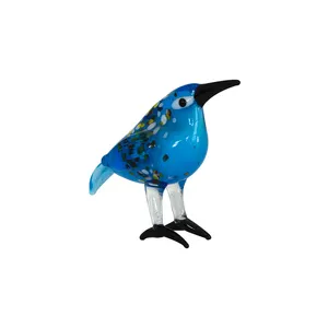 Murano glass animal crafts glass hummingbird for home decoration