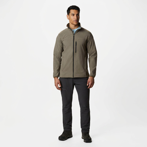 Men Stand Collar Coated Softshell <b>Winter</b> <b>Jacket</b> Outerwear with Custom Front Logo <b>Waterproof</b> & Windproof - Product Image 1