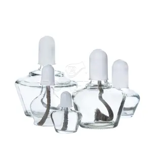 Lámpara de alcohol de vidrio de laboratorio transparente de 60ml y 150ml para cristalería OEM