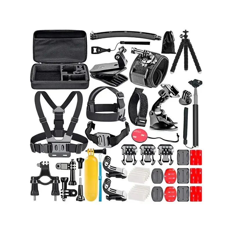 Hot Full Accessories Set Photo Kit Ação e movimento Câmera Acessórios Custom Motocicleta Bracket Peito Buckle Band Strap