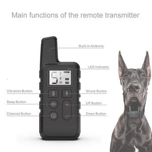 Collar de entrenamiento para perros JiaBei con modos de vibración, descarga eléctrica y sonido, recargable, de nailon, para control de ladridos. - Product Image 2