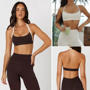 Conjunto Deportivo: Sujetador <span class=keywords><strong>de</strong></span> Yoga a Juego, Pantalones <span class=keywords><strong>de</strong></span> Fitness <span class=keywords><strong>de</strong></span> Cintura Alta <span class=keywords><strong>de</strong></span> Secado Rápido para Correr, Pantalones Acampanados <span class=keywords><strong>de</strong></span> Pierna Ancha con Efecto Push-Up - Product Image 2