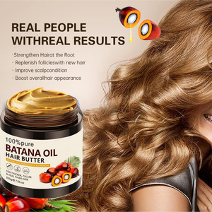 Crème hydratante apaisante pour cheveux secs à l'huile de Batana biologique 100% naturelle, marque propre, vente en gros personnalisée - Product Image 2