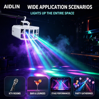 Lampu Kupu-kupu LED 30W Lapis Ganda RGBW 4in1 DMX512 Aktif Suara Otomatis DJ Disko KTV Pesta Efek Pencahayaan Panggung