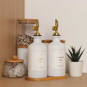 Vente en gros de fournitures de cuisine de couleur unie bouteille d'huile de stockage domestique avec couvercle bouteilles d'huile d'olive en céramique de <span class=keywords><strong>vinaigre</strong></span> de sauce - Product Image 3