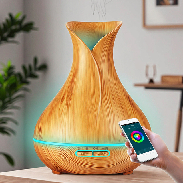 UEMON Tuya Smart WiFi 400ML Aroma Diffuser USB New Oil Humidifier 1-Year Warranty Portable Installation for Household Hotel Use