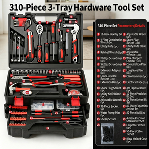 Juego de 310 Piezas de Caja de Herramientas Universal con 3 Cajones, Kit Completo de Herramientas Manuales para Reparaciones del Hogar y Automóviles - Product Image 1