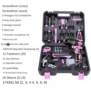 Ensemble d'outils électriques Everich, tournevis électrique, perceuse sans fil, coffret rigide, batterie au lithium OEM, clés à molette réglables, garantie 1 an - Product Image 6