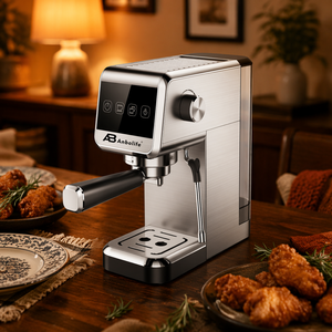 <span class=keywords><strong>Cafetera</strong></span> Espresso Semiautomática Anbolife de 20 Bares, 1400W, Termobloque, Panel Táctil, Vaporizador, Tanque de Agua de 1.2L, para Hogar y Oficina - Product Image 5