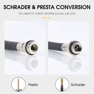 ปั๊มลมจักรยานขนาดเล็ก WEST BIKING 100Psi แบบพกพา ใช้ได้กับวาล์ว Schrader และ Presta ตัวปั๊มทำจากอลูมิเนียมอัลลอยด์ เหมาะสำหรับจักรยานเสือภูเขาและจักรยานถนน - Product Image 4