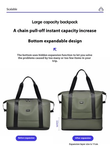 Sac de voyage de sport personnalisé en gros, grande capacité, séparation humide/sec, extensible, sac de week-end à main pour les courts séjours de remise en forme - Product Image 2