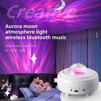 Projecteur d'étoiles et d'aurores boréales avec haut-parleur, laser Voie lactée, télécommande, chargement USB sans fil, veilleuse
