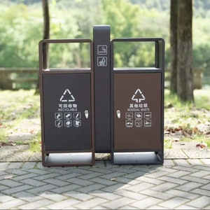 Ngoài trời thép không gỉ Thùng rác có thể mở cấu trúc hàng đầu cho vệ sinh vườn cộng đồng công viên khu vực danh lam thắng cảnh Peel lưu trữ xô - Product Image 3