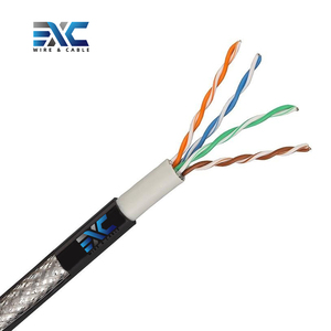 Exc ngoài trời <span class=keywords><strong>Cat6</strong></span> <span class=keywords><strong>SFTP</strong></span> cáp PVC PE đôi áo khoác UV không thấm nước <span class=keywords><strong>Cat6</strong></span> <span class=keywords><strong>SFTP</strong></span> 1000ft Đồng CAT7 cáp Ethernet - Product Image 3