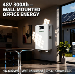 Batterie solaire 48V 300Ah 14kWh pour système solaire tout-en-un, montage mural avec roues - Product Image 3