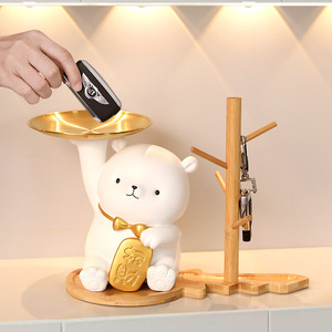 Top Rhyme Little Bear Storage Tray Standing Type Painted Multifunction Home Decoration Craft - Product Image 4
