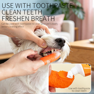 Brosse à dents dentaire en silicone super douce pour chien, brosse à dents à doigt pour <span class=keywords><strong>chat</strong></span> et chien, vente en gros d'usine - Product Image 4