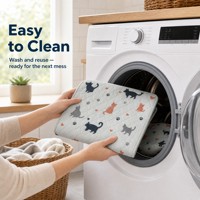 Tapis pour animaux de compagnie AOSEN, lavable, imperméable, antidérapant, absorbant, réutilisable, avec dessus matelassé pour cage, canapé, maison, impression personnalisée acceptée